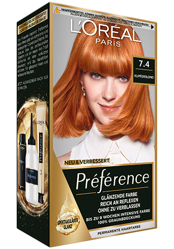 Rote Haare Dublin Kupferblond 74 Preference Packshot